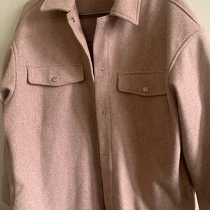 Zara Tan Lightweight Shirt Jacket